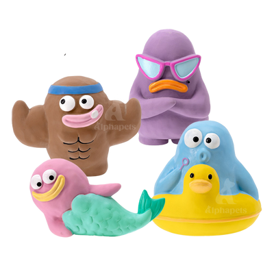 Q-MONSTER 泥塑家族系列 寵物啃咬發聲玩具 狗狗玩具 4款