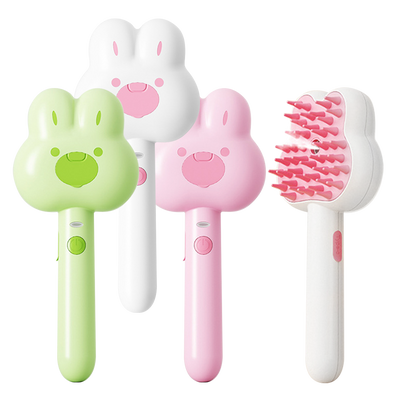 AIWO 艾窩 小兔噴霧寵物梳 防靜電集毛寵物梳 充電式 附免洗精華液 3色