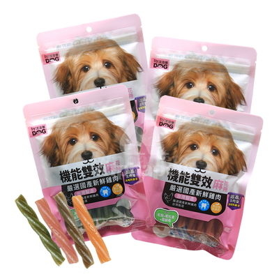 By Dog 汪洽普 機能雙效麻花捲潔牙棒 四種口味 200g / 袋