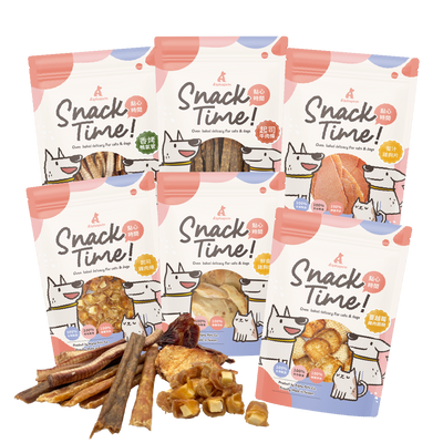 Snack Time點心時間 天然手作寵物零食系列 肉乾 原肉零食 100%台灣製作 犬貓可食