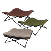 BlackDoggy 寵物戶外防潑水摺疊行軍床 / 專用睡墊 寵物床