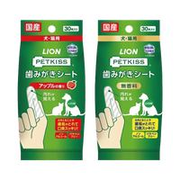 LION日本獅王 親親齒垢清潔紙巾 犬貓用 蘋果香 / 無香 30入