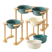 羅馬柱架陶瓷飛碟寵物碗 平架寵物碗 護頸碗架 加大碗架 單碗 雙碗