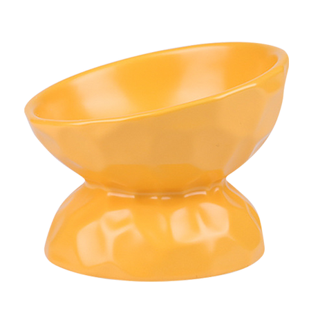 凹凸紋寵物陶瓷碗 斜口 / 平口 4色