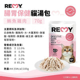 REMY純白肉貓機能餐包 70g 腸胃/皮膚/免疫力/關節/體態/心血管 無鹽無油 高蛋白質