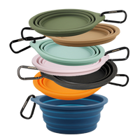 HiDREAM 矽膠折疊旅行碗 寵物摺疊碗 7色