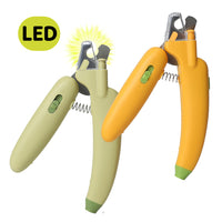 AIWO艾窩 LED發光香蕉指甲剪 附銼刀 發光寵物指甲剪 貓咪指甲剪 狗狗指甲剪 安全指甲剪