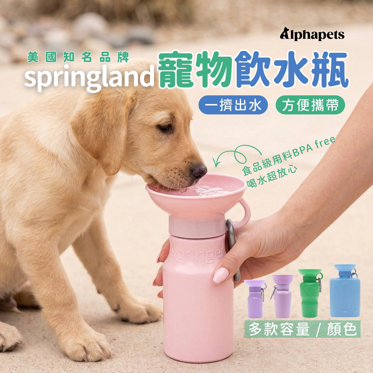 美國Springland寵物經典外出水壺