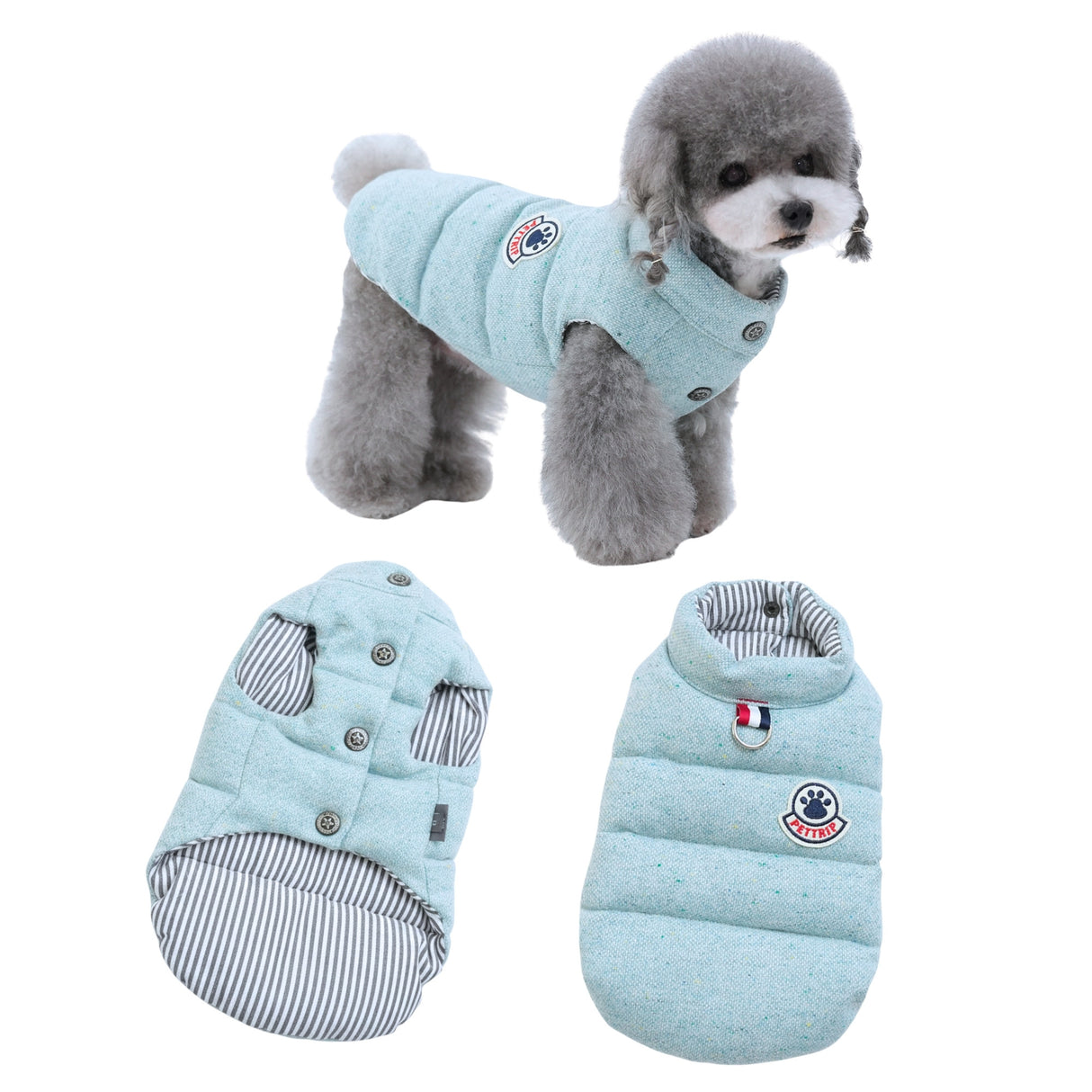 PETTRIP 港花呢立領棉馬甲