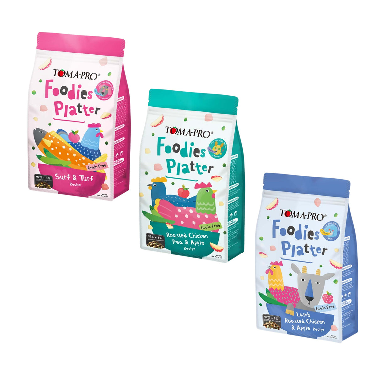 優格 吃貨拼盤(犬) 鄉村羊肉佐蘋果 / 經典烤嫩雞佐蘋果 / 老饕海陸佐蘋果 1.5LB 4LB