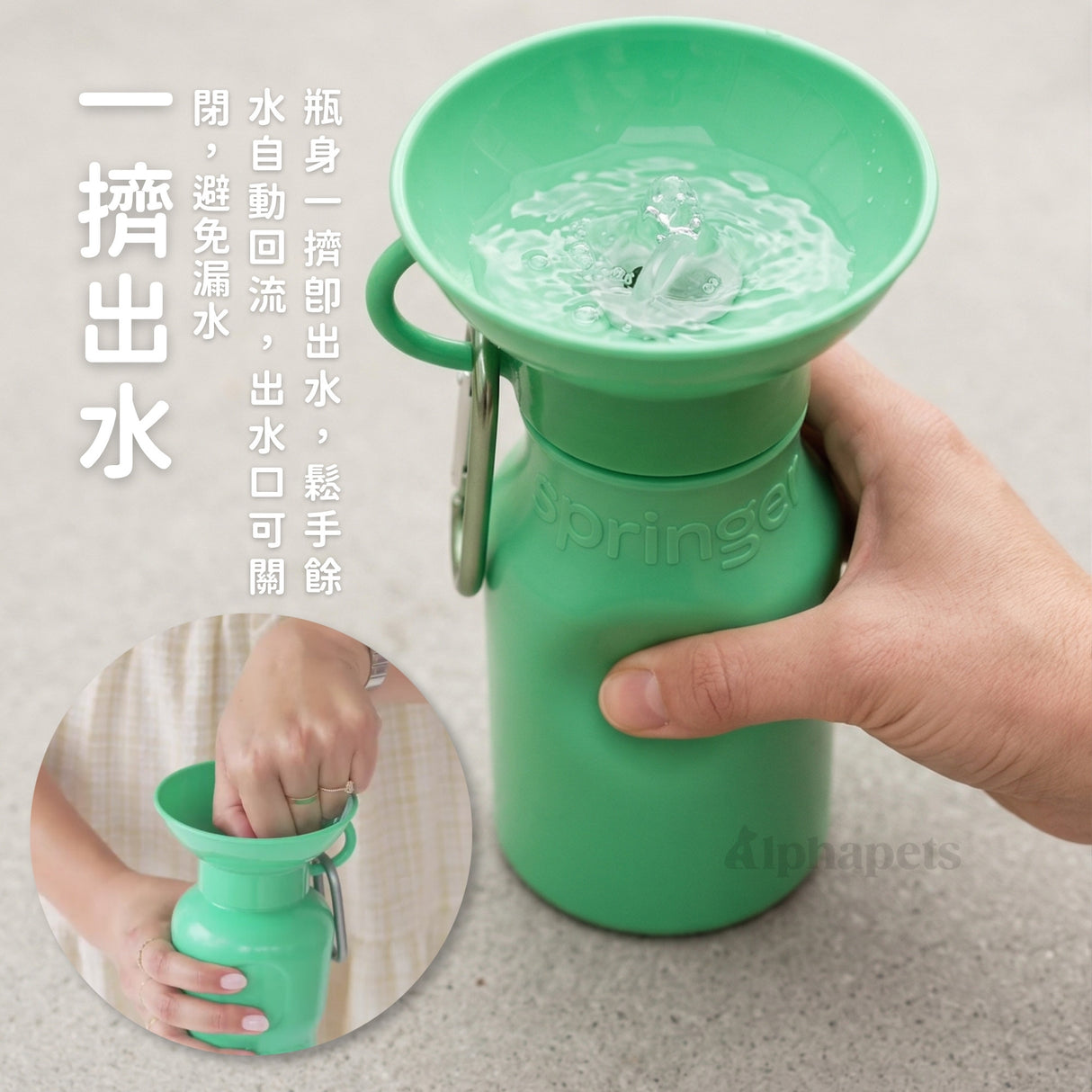 美國Springland寵物經典外出水壺