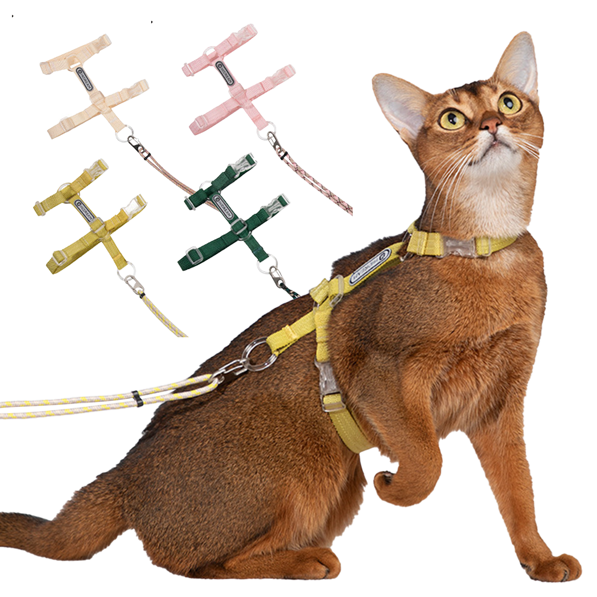 HIDREAM 啵啵系列 自由探索貓咪牽繩胸背帶組 4色