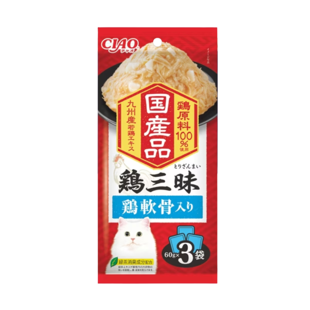 CIAO 三昧餐包系列 60g×3 貓零食 貓餐包(多口味可選 IC‑414/416/533/534）