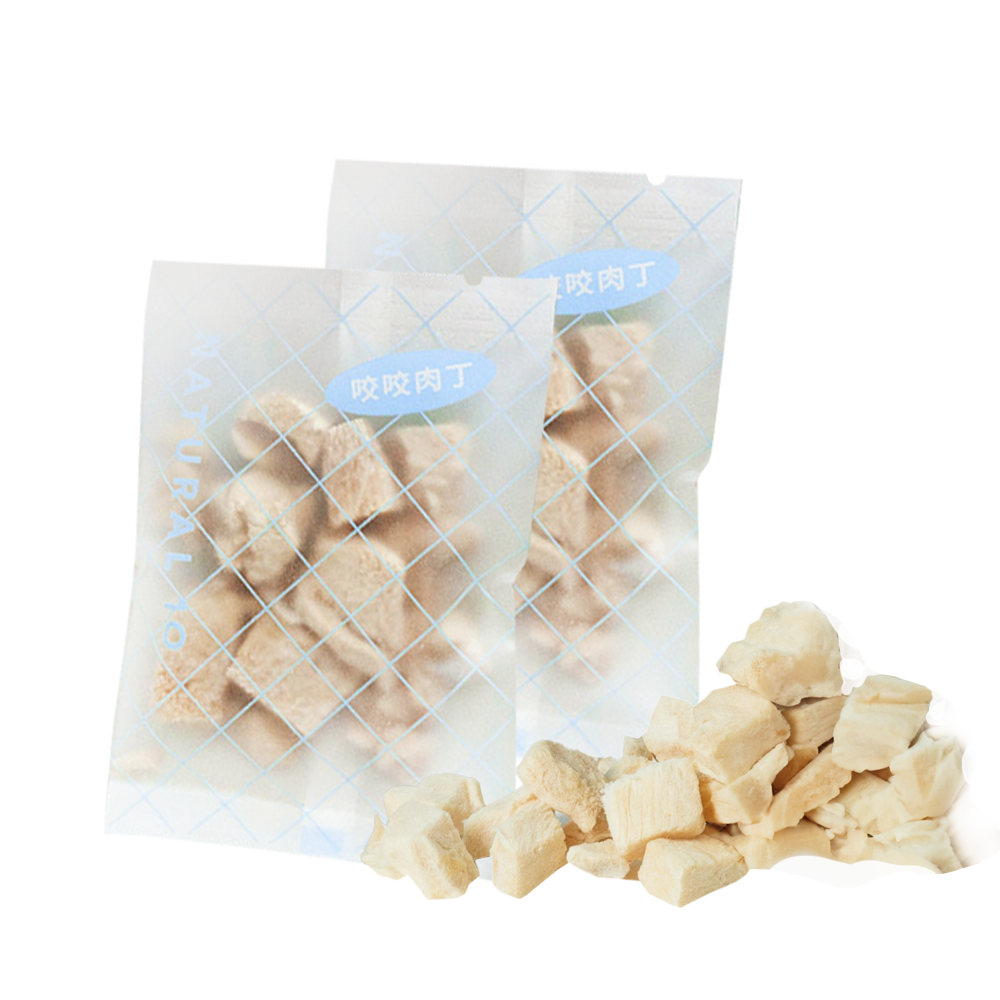 NATURAL10自然食 咬咬肉丁雞肉凍乾5g 小包裝 100%天然手作 犬貓手工零食