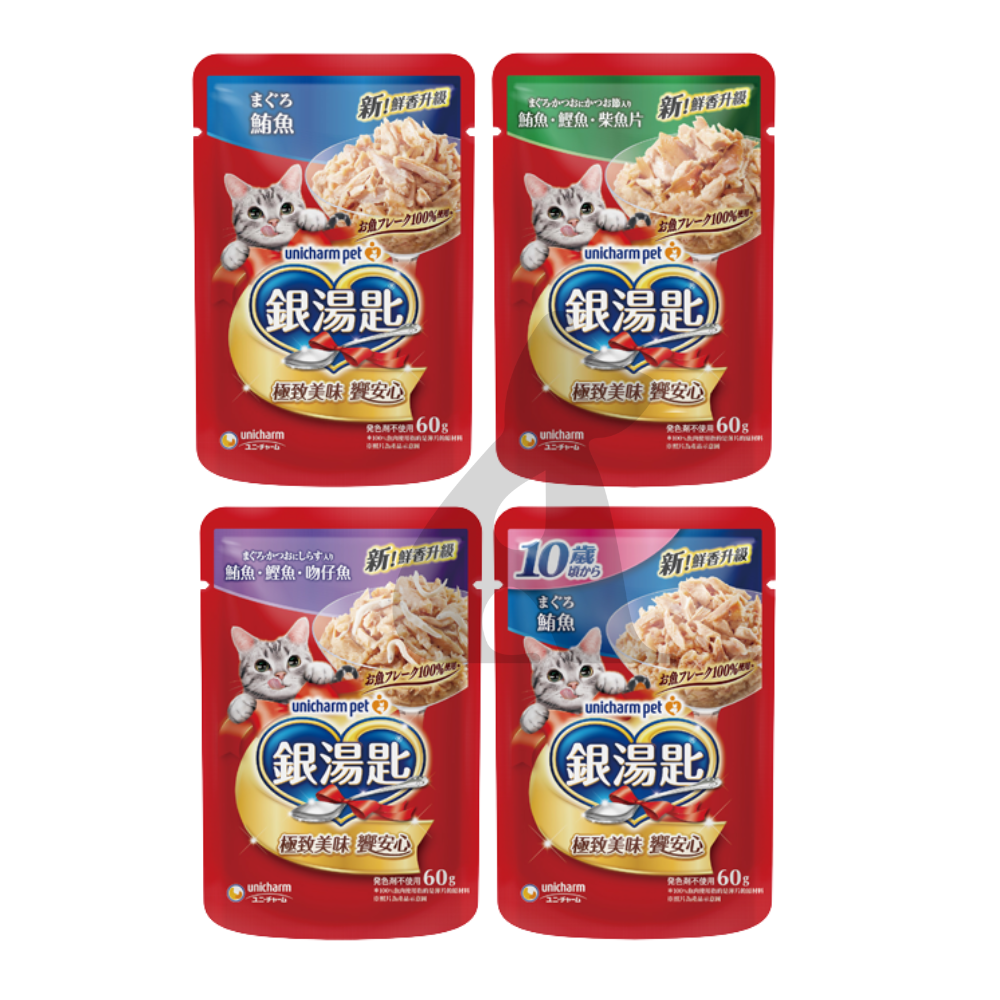 【嬌聯 銀湯匙貓餐包 60g｜8口味任選】鮪魚/鮪+鰹/鮪+鰹+柴魚片/鮪+鰹+吻仔魚/鮪+鰹+雞胸 | 艾爾發寵物