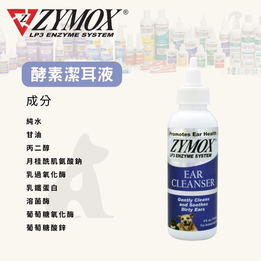 【ZYMOX LP3酵素系統】犬貓耳道滴劑37ml + 潔耳液112ml + 皮膚舒緩噴劑56ml｜美國獸醫推薦｜抗細菌真菌酵母感染護理組