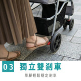 四輪單手收車寵物推車 | 15kg承重 | 灰色