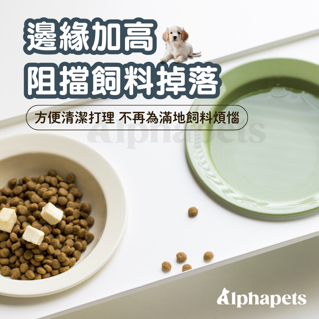 草帽陶瓷寵物碗 鐵架款 多色可替換 單碗 雙碗