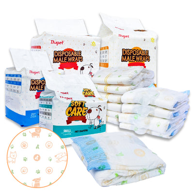 Alphapets thxpet 寵物生理褲 尿布 母狗尿褲 / 公狗禮貌帶 清新香 多種尺寸 12片 / 包