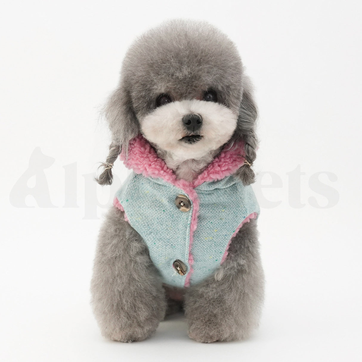 PETTRIP 和平鴿刺繡連帽棉馬甲