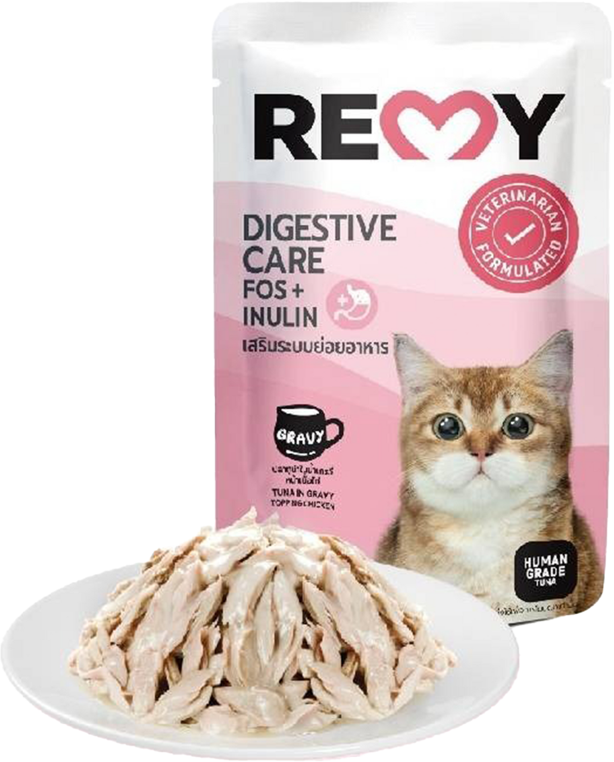 REMY純白肉貓機能餐包 70g 腸胃/皮膚/免疫力/關節/體態/心血管 無鹽無油 高蛋白質