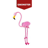 QMONSTER 烈火鳥系列 按壓發聲棉繩拔河毛絨狗玩具 磨牙解悶互動益智玩具
