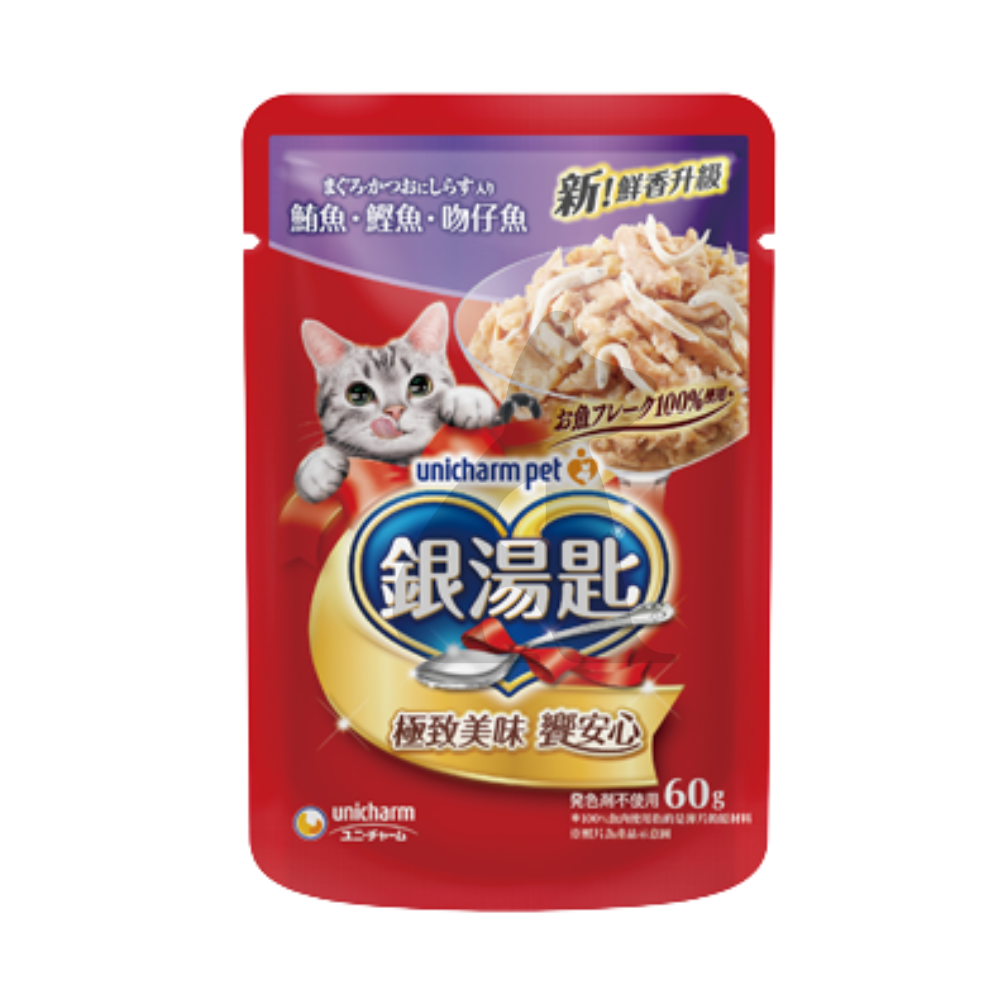 【嬌聯 銀湯匙貓餐包 60g｜8口味任選】鮪魚/鮪+鰹/鮪+鰹+柴魚片/鮪+鰹+吻仔魚/鮪+鰹+雞胸 | 艾爾發寵物