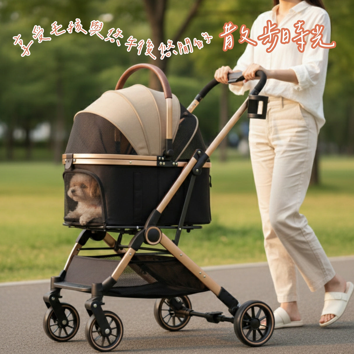 可折疊寵物推車 航空箱分離 | 20kg承重