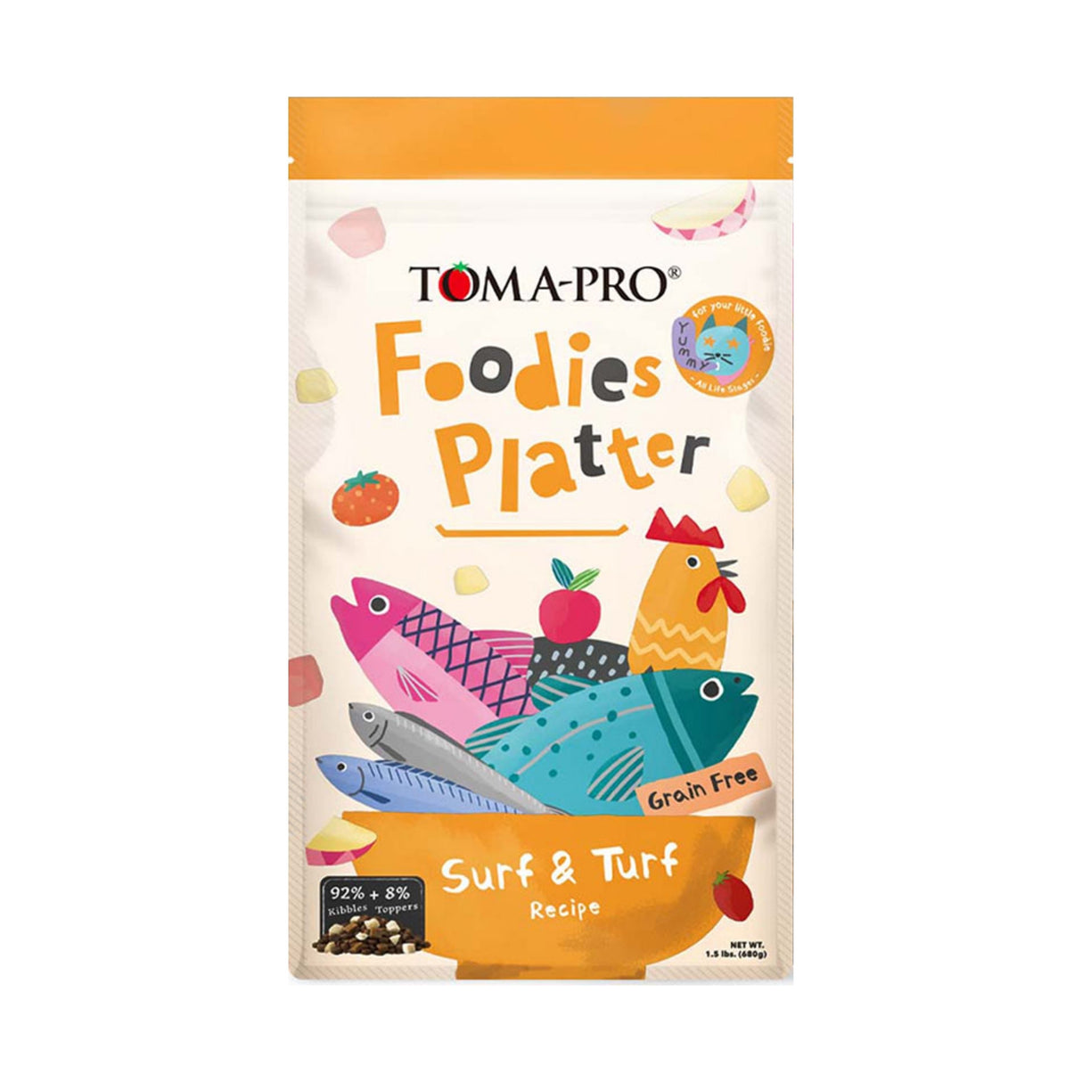 優格 吃貨拼盤 (貓) 乾糧+凍乾 全齡貓 鮭魚佐嫩雞拼盤 老饕海陸拼盤