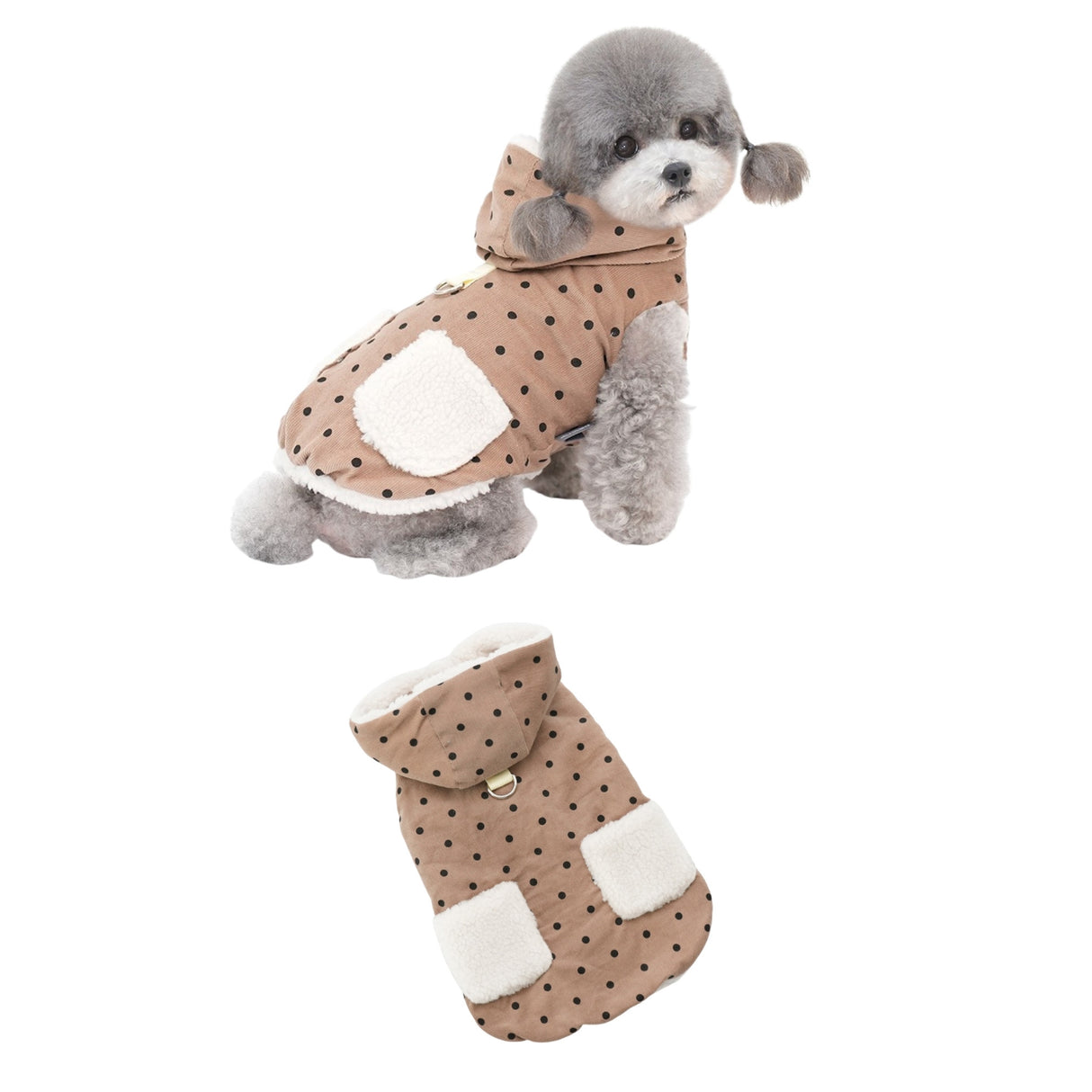 PETTRIP 圓點燈芯絨連帽棉衣