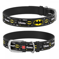 COLLAR扣樂 100%真皮 皮革項圈 DC漫畫系列 蝙蝠俠(黑)