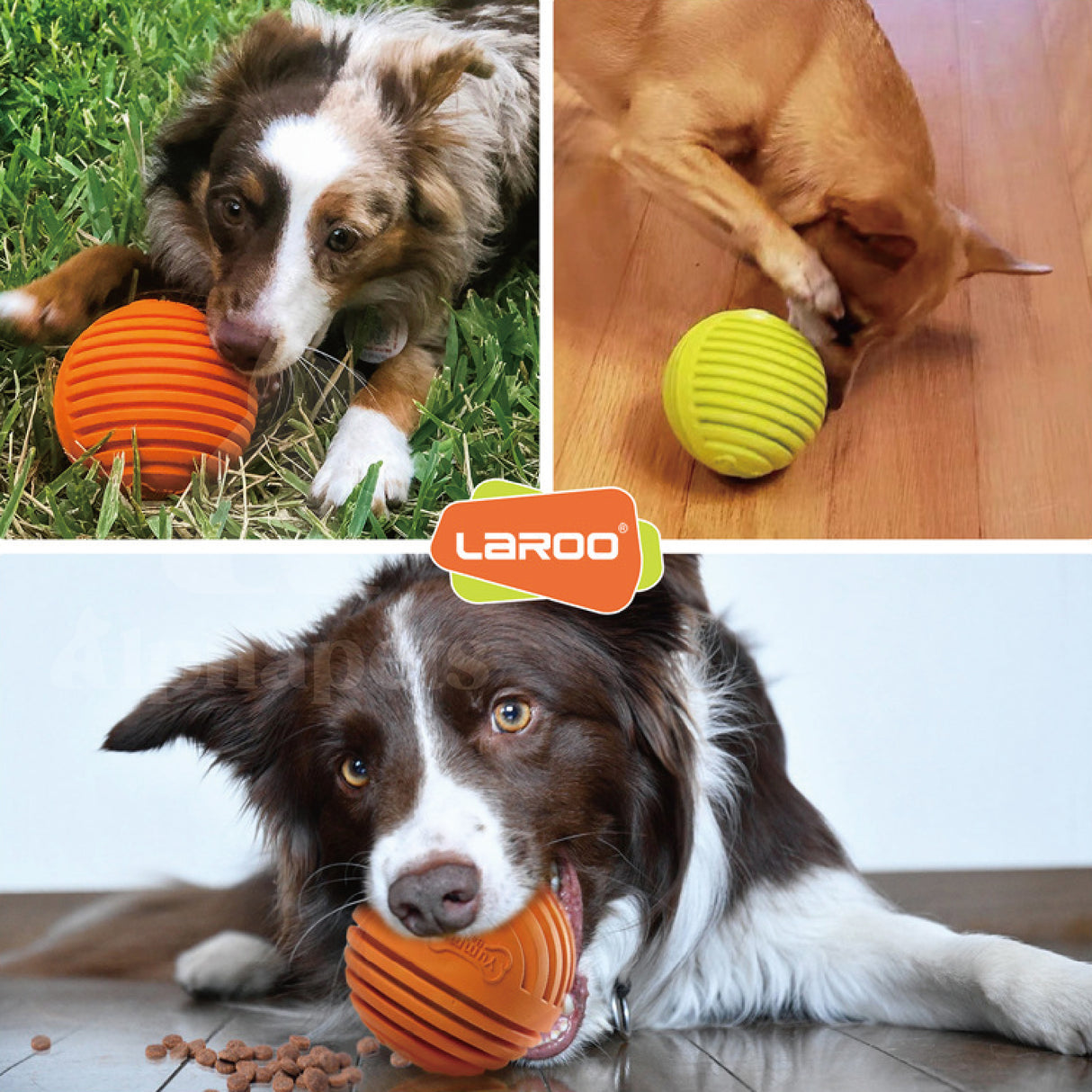 LaRoo萊諾 趣味漏食球 體重控制 橡膠玩具 狗狗玩具