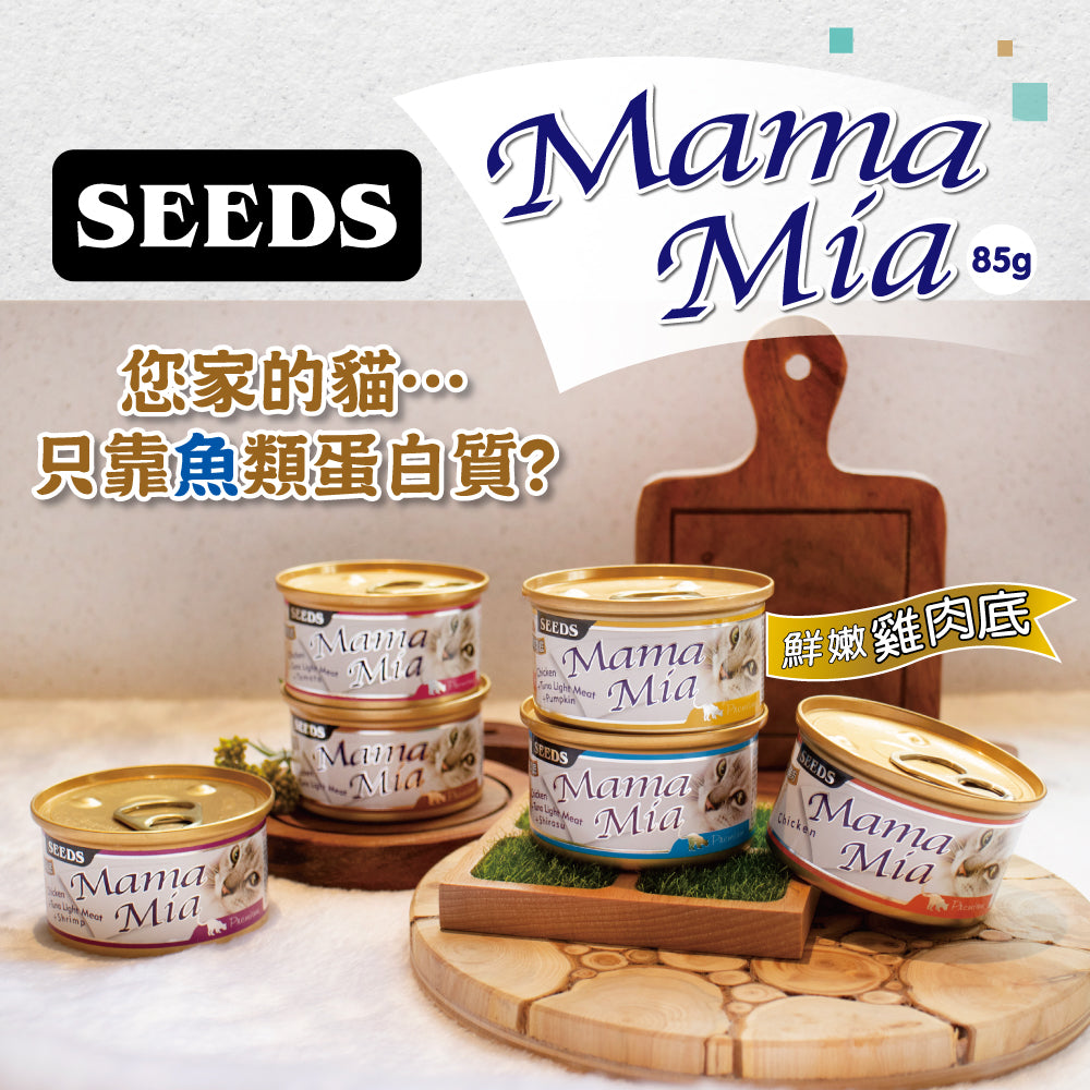 SEEDS 惜時 MamaMia 純白肉貓餐罐 85g