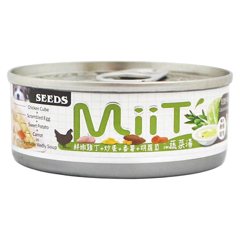 SEEDS惜時 MiiT 有雞愛犬機能湯罐 狗罐頭 犬罐 80g x 24罐/箱