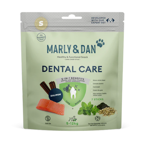 MARLY&DAN瑪麗與丹 護理鮭魚潔牙骨 S / M / L 7支/包