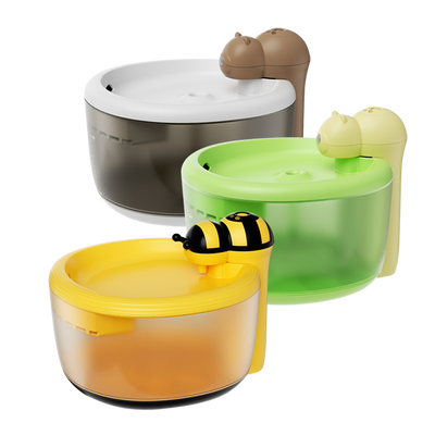 AIWO 艾窩 小熊 / 小蜜蜂寵物無線飲水機 自動飲水器 四層過濾芯 2.2L