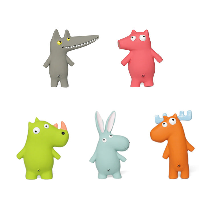 Q-MONSTER 森林動物家族 乳膠玩具 寵物發聲玩具
