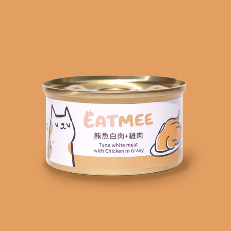 EATMEE易特咪 無穀貓罐 鮪魚白肉+雞肉 80g/24罐