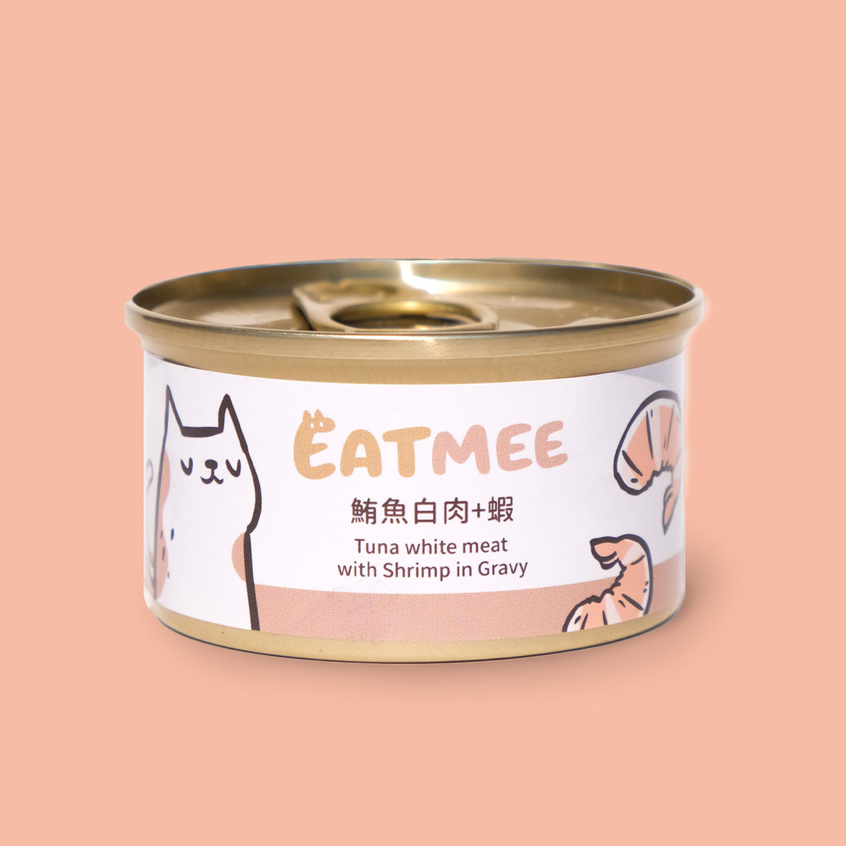 EATMEE易特咪 無穀貓罐 - 鮪魚白肉+蝦 80g/24罐