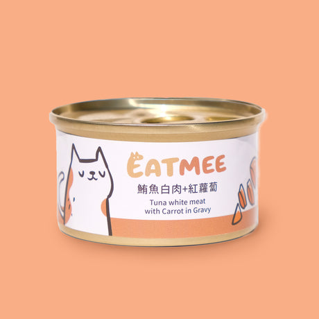 EATMEE易特咪 無穀貓罐 鮪魚白肉+紅蘿蔔 80g/24罐