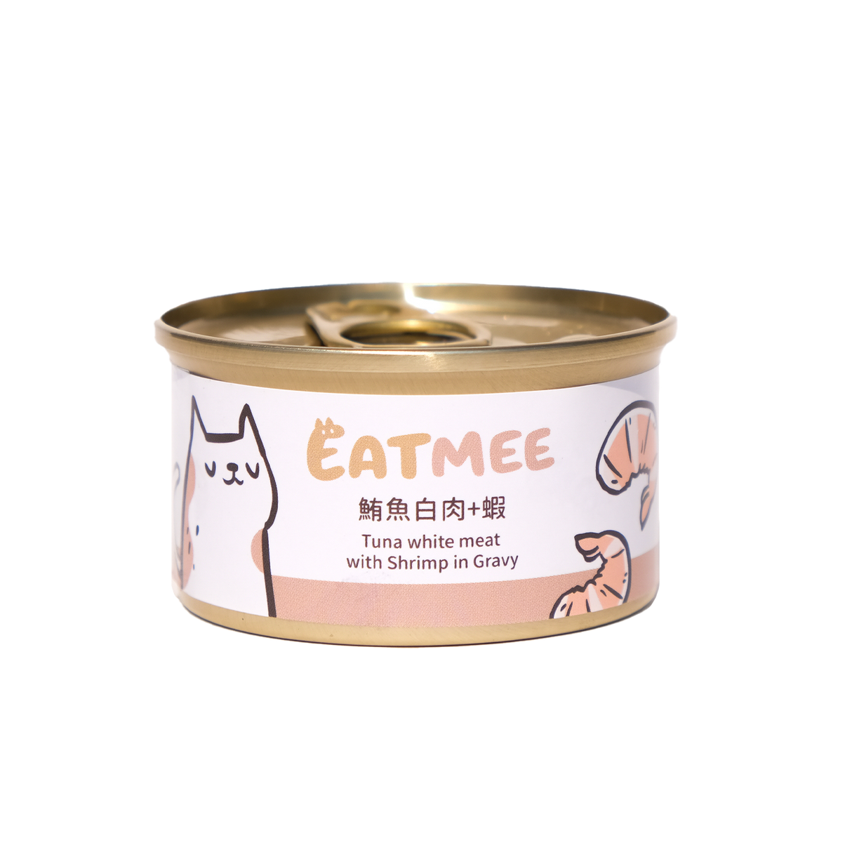EATMEE易特咪 無穀貓罐 - 鮪魚白肉+蝦 80g/24罐