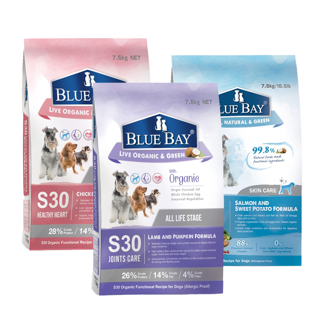 BLUE BAY倍力 S30低敏有機狗飼料 犬糧 護膚 / 心血管 / 關節保健配方 1.5kg / 7.5kg