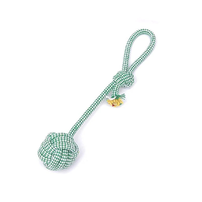 彩色拉環棉結繩球玩具