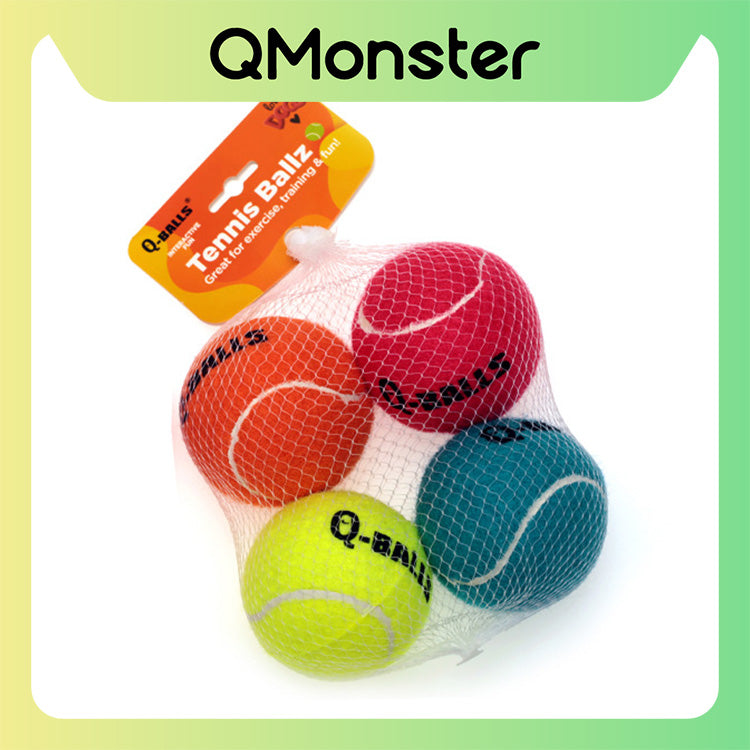 Q-MONSTER Q-BALLS 四色/花色發聲網球 (單入)