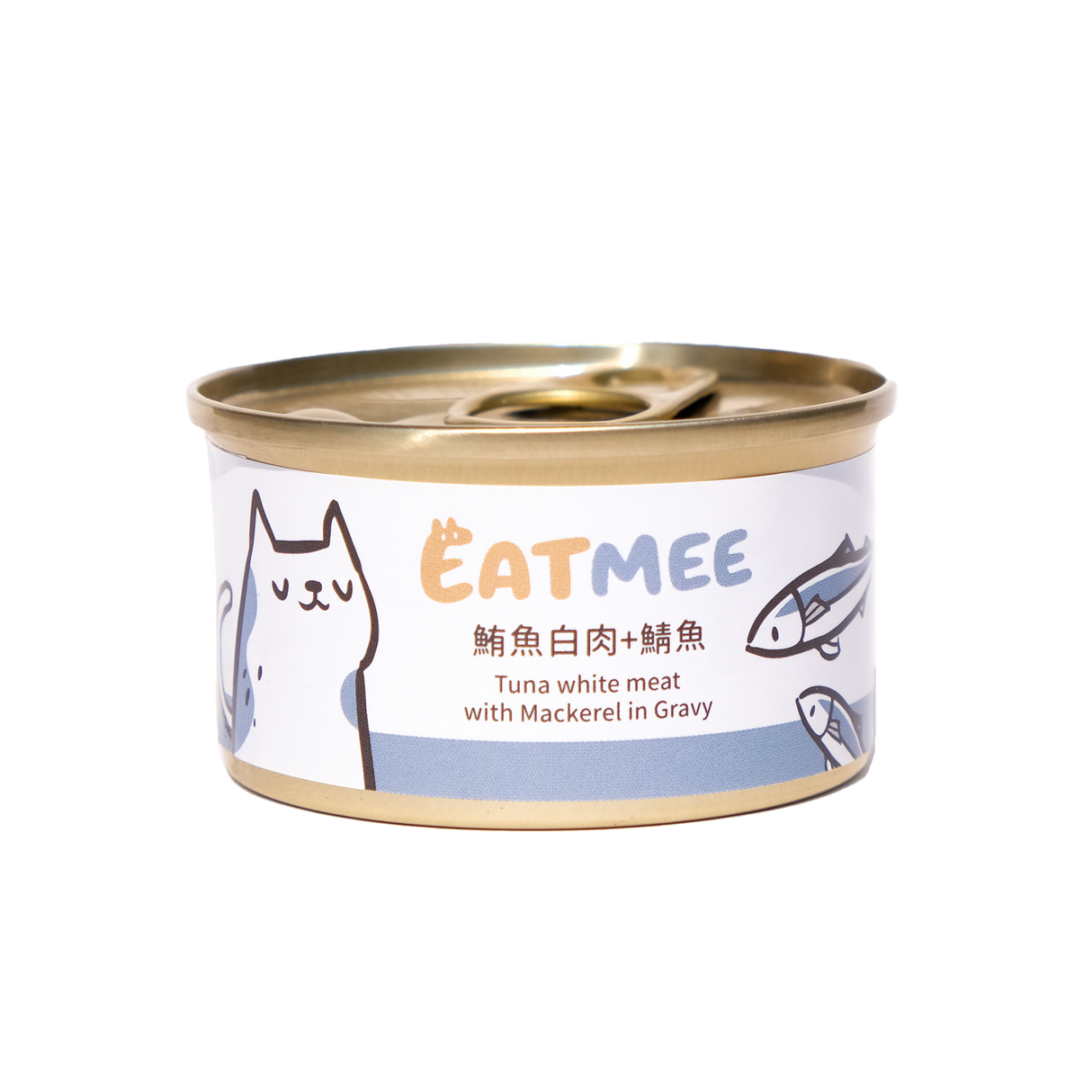 EATMEE易特咪 無穀貓罐 鮪魚白肉+鯖魚80g/24罐