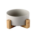 灰色木架陶瓷單碗組 / 13 cm